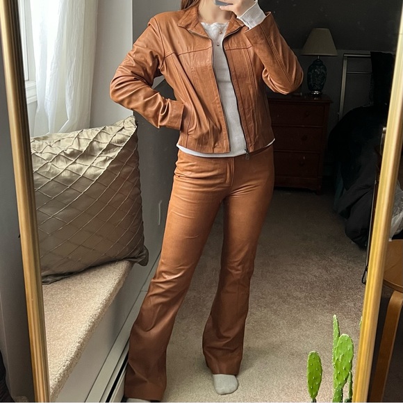 Vintage Brown Leather Matching Set - Picture 10 of 13